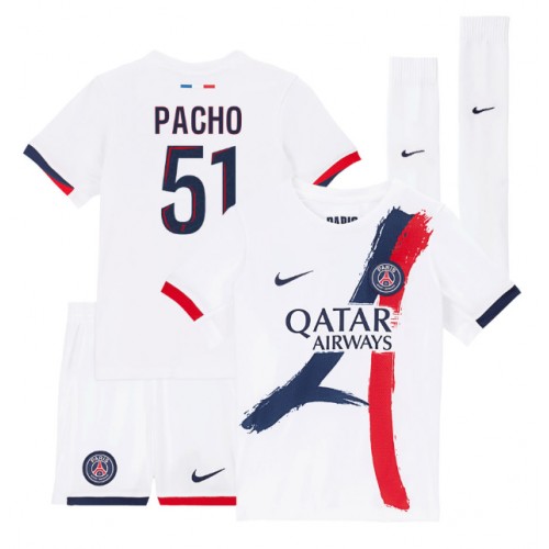 Paris Saint-Germain Willian Pacho #51 Gostujuci Dres za djecu 2024-25 Kratak Rukav (+ Kratke hlače)